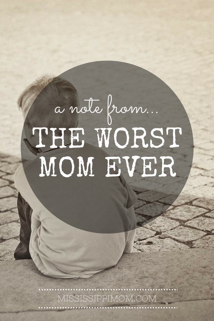 Do you ever feel like "the worst mom ever"? We all do sometimes. The question is what should we do with those feelings? How do we overcome them?