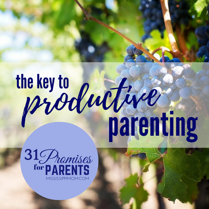 31 Promises for Parenting: The Key to Productive Parenting #write31days #faith #parenting