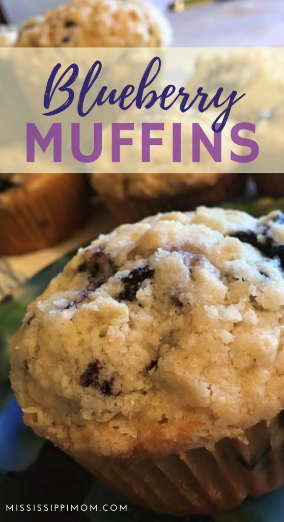 Delicious Blueberry Muffins with Streusel Topping are light and sweet, and kids love them!