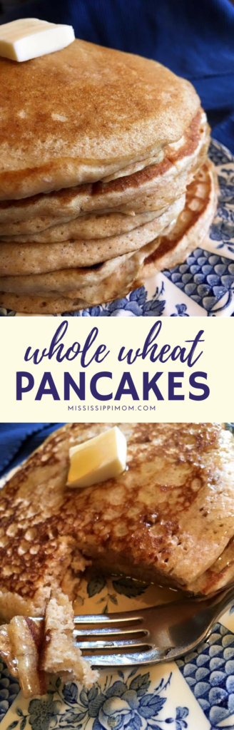 Your family will LOVE these whole wheat pancakes, which are easy to make and taste delicious!