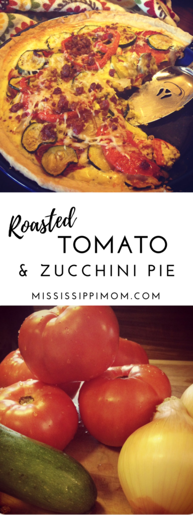 Looking for a delicious way to use this summer's garden veggies? Try this Roasted Tomato and Zucchini Pie at MississippiMom.com!